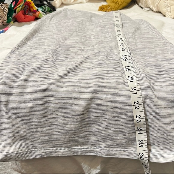 Lululemon power Y tank top heathered gray light and white size 6 space dye - Picture 14 of 14